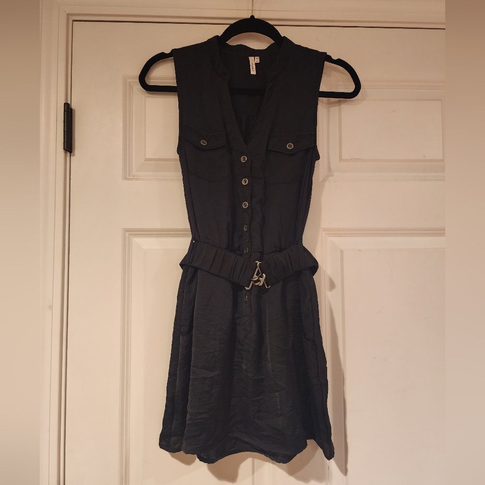 Studio Y black belted sleeveless dress XS